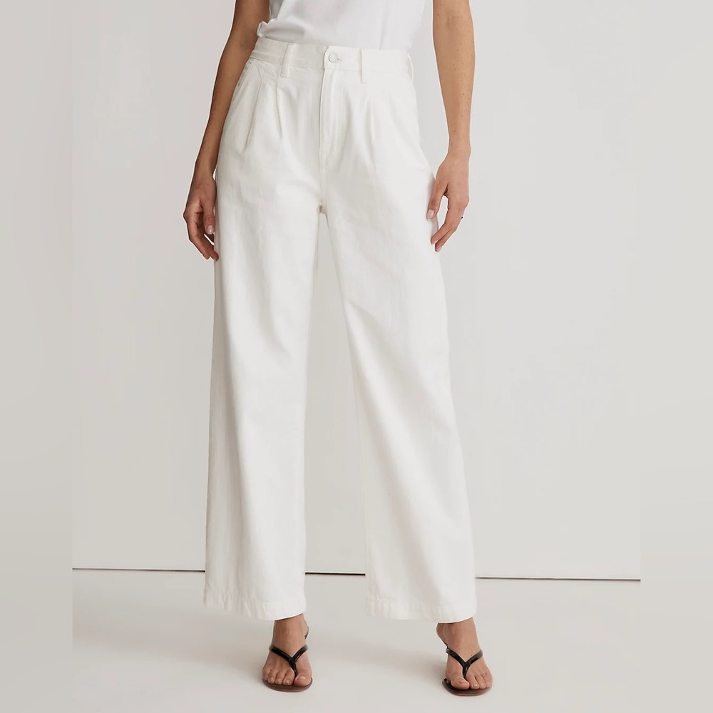 Madewell The Harlow Wide-Leg Jean in Tile White Size 30 NWT